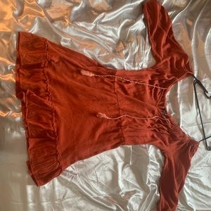 Size US14 Missguided off the shoulder orange dress